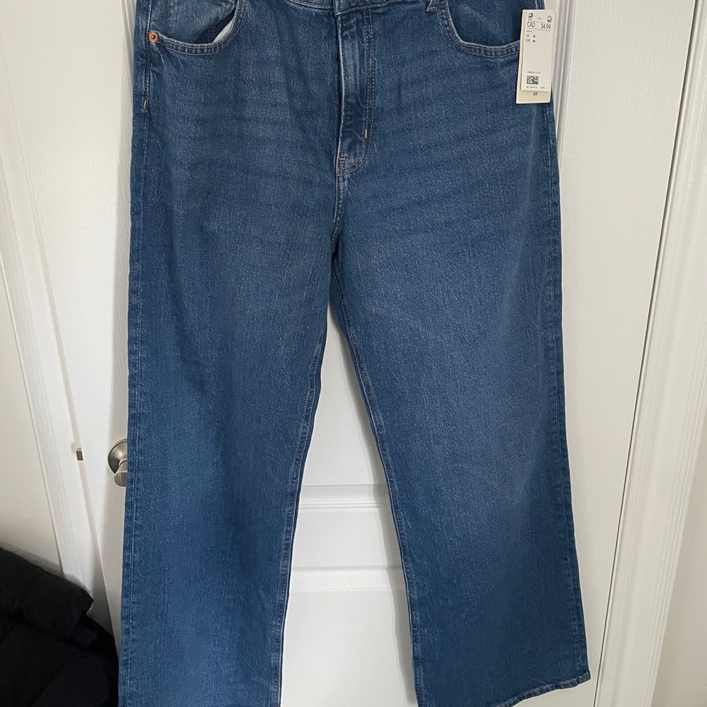 High waisted wide-leg jeans